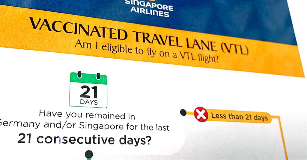 21 Days Vaccinated Travel Lane Singapore Airlines