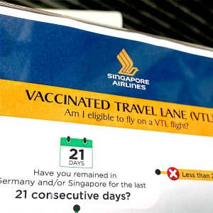 Vaccinated Travel Lane Singapore Airlines