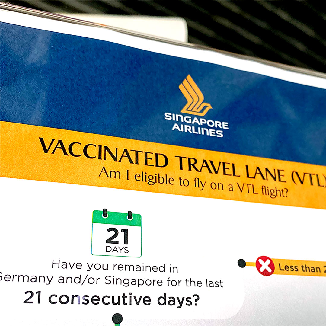 Vaccinated Travel Lane Singapore Airlines