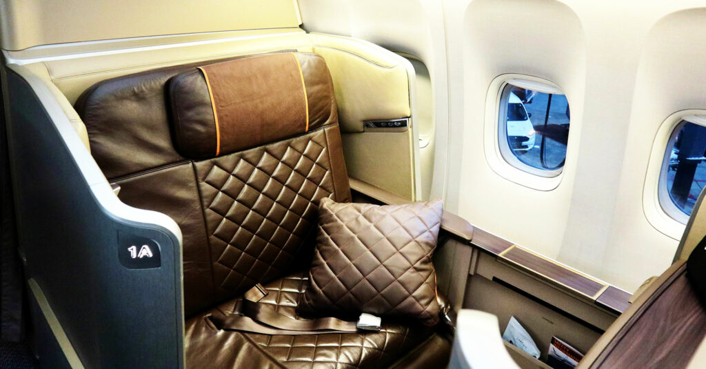 Singapore Airlines First Class Seat 1A post COVID-19